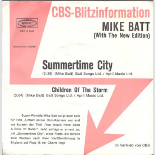 7", Single, Promo Mike Batt - Summertime City
