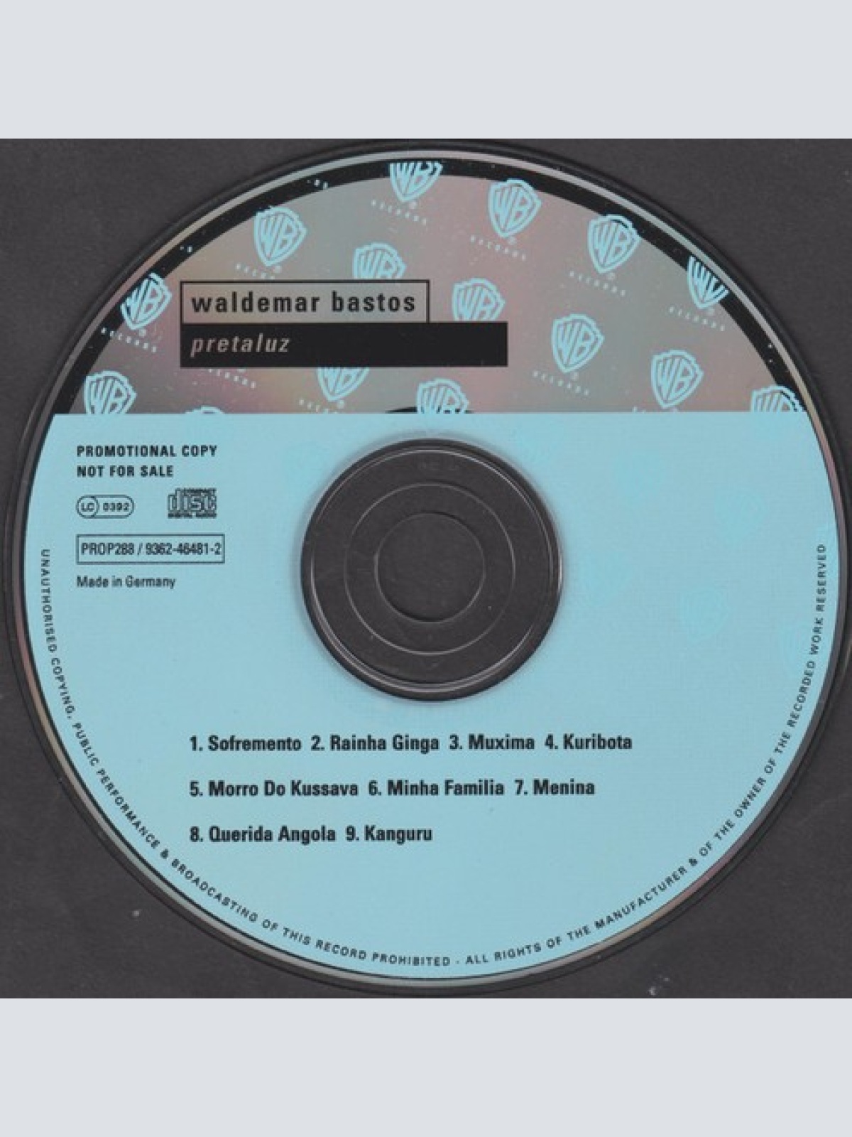 CD, Album, Promo Waldemar Bastos - Pretaluz