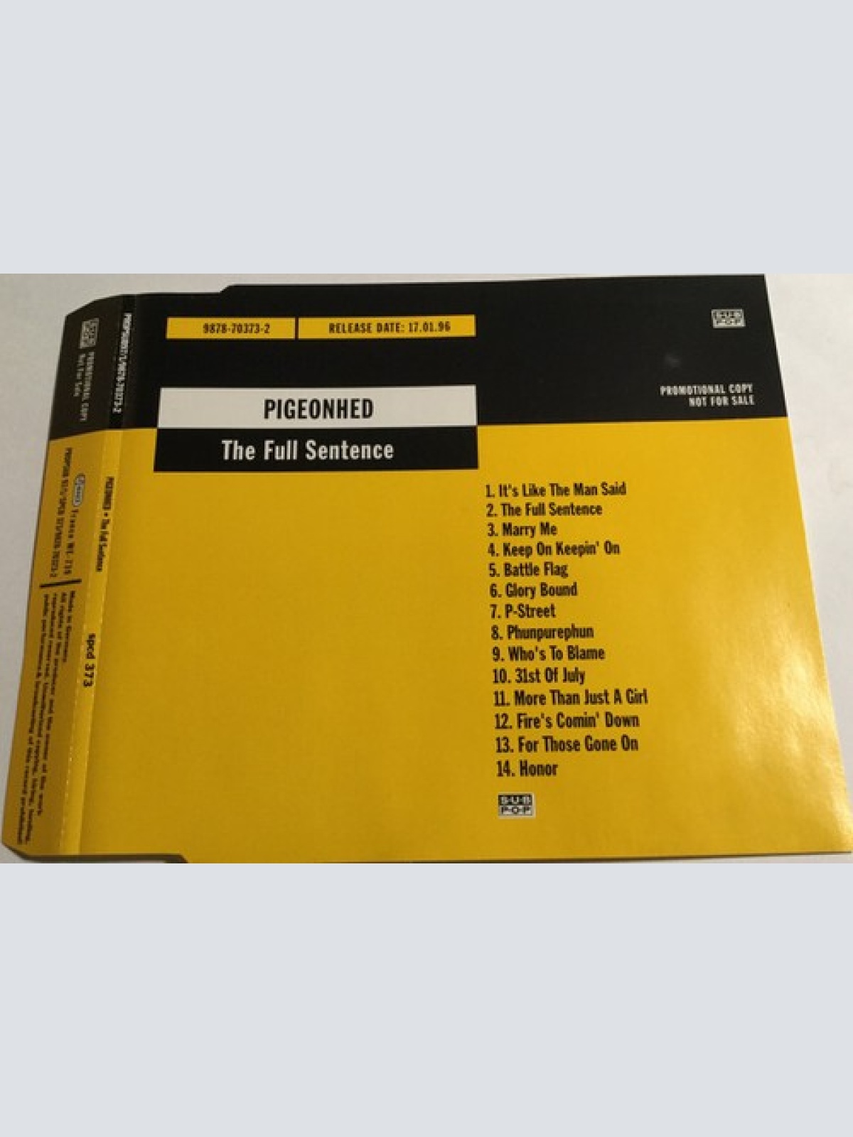 CD, Album, Promo Pigeonhed - The Full Sentence