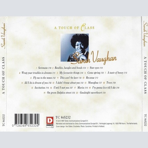 CD, Album Sarah Vaughan - A Touch Of Class