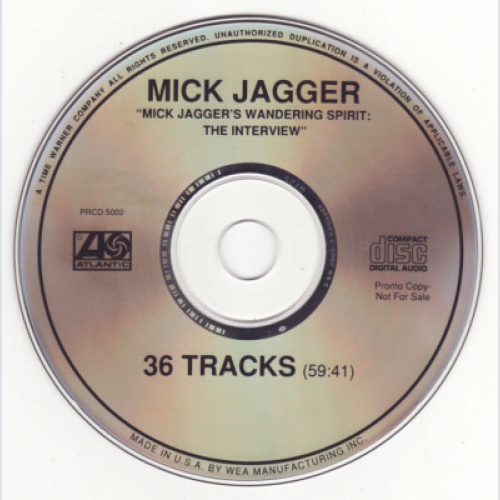 CD, Promo Mick Jagger - Mick Jagger's Wandering Spirit: The Interview