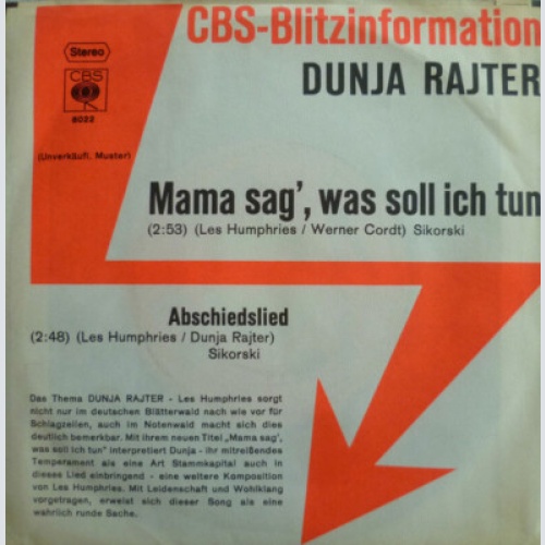 7", Single, Promo Dunja Rajter - Mama Sag', Was Soll Ich Tun