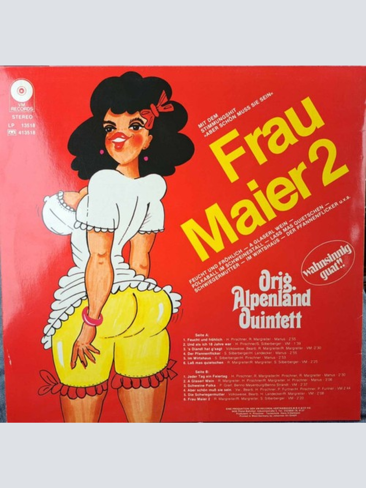 LP, Album Orig. Alpenland Quintett - Frau Maier 2