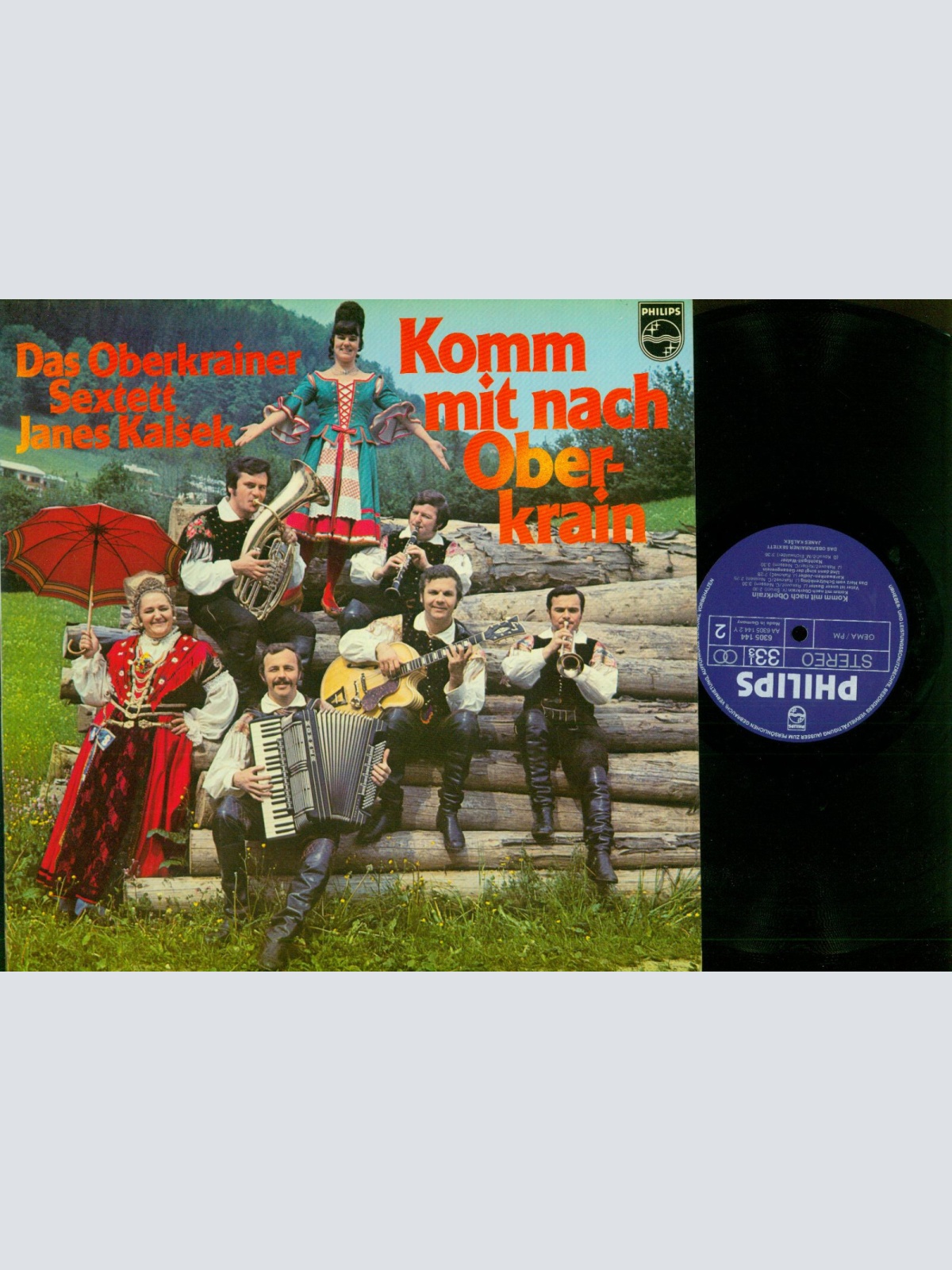LP- Das Oberkrainer Sextett Janes Kalsek    Komm mit nach Oberkrain