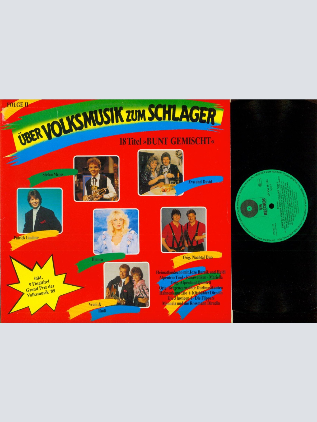 LP--über Volksmusik zum Schlager  Folge 2   VM Records