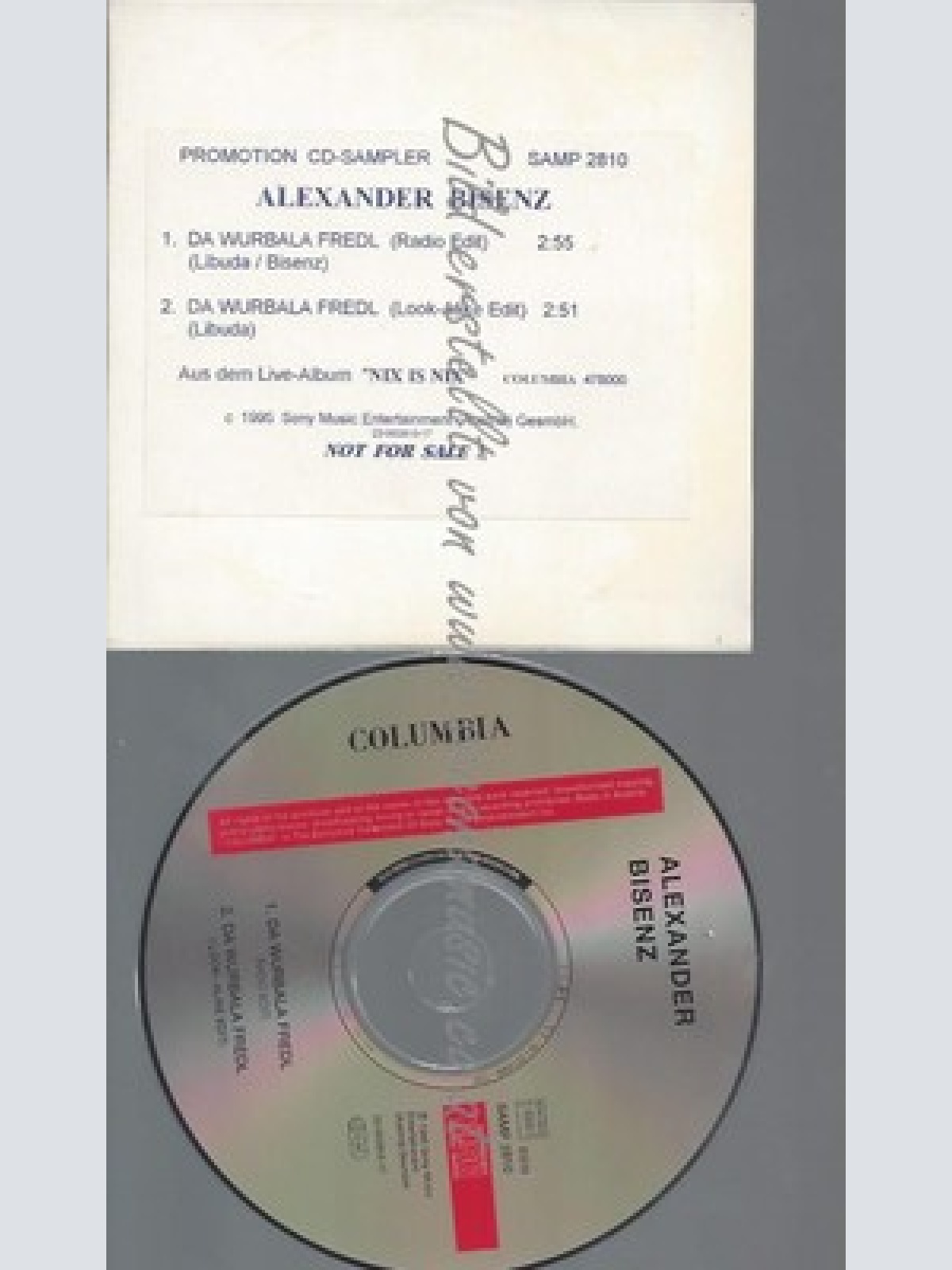 CD--PROMO--ALEXANDER BISENZ--DA WURBALA FREDL-