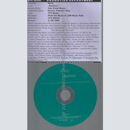 CD--PROMO--NEJA--RESTLESS--4 TRACKS