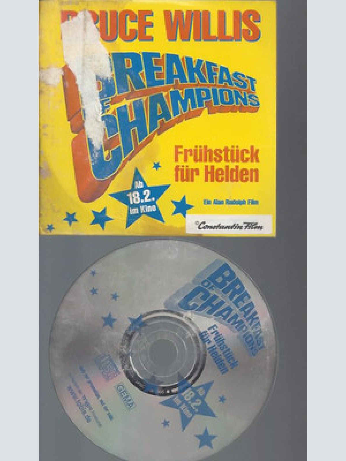 CD--AUDIO PRESS KIT--BRUCE WILLIS--BREAKFAST CHAMPIONS--FRUEHSTUECK BEI HELDEN