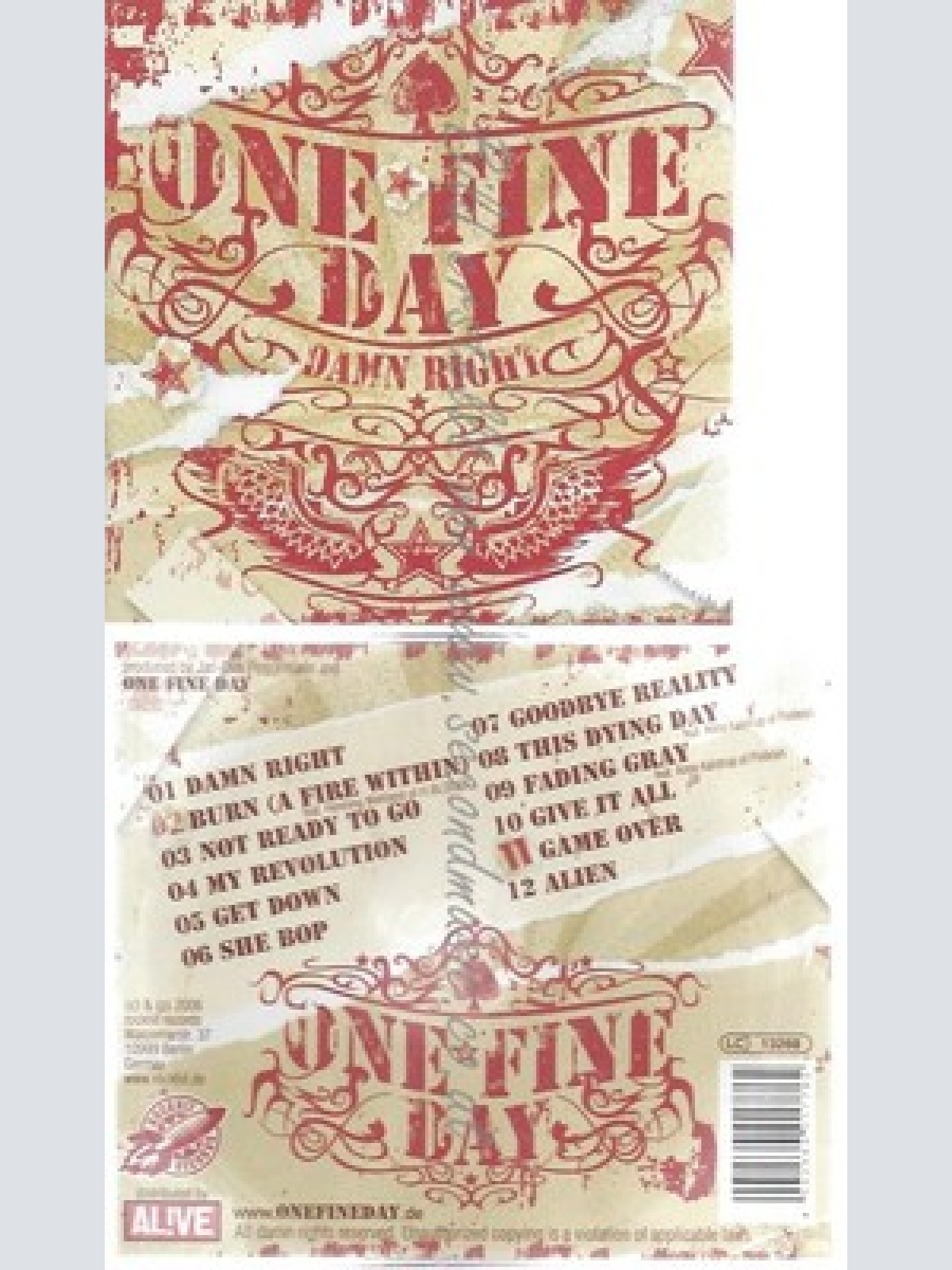 CD--ONE FINE DAY -- -- DAMN RIGHT