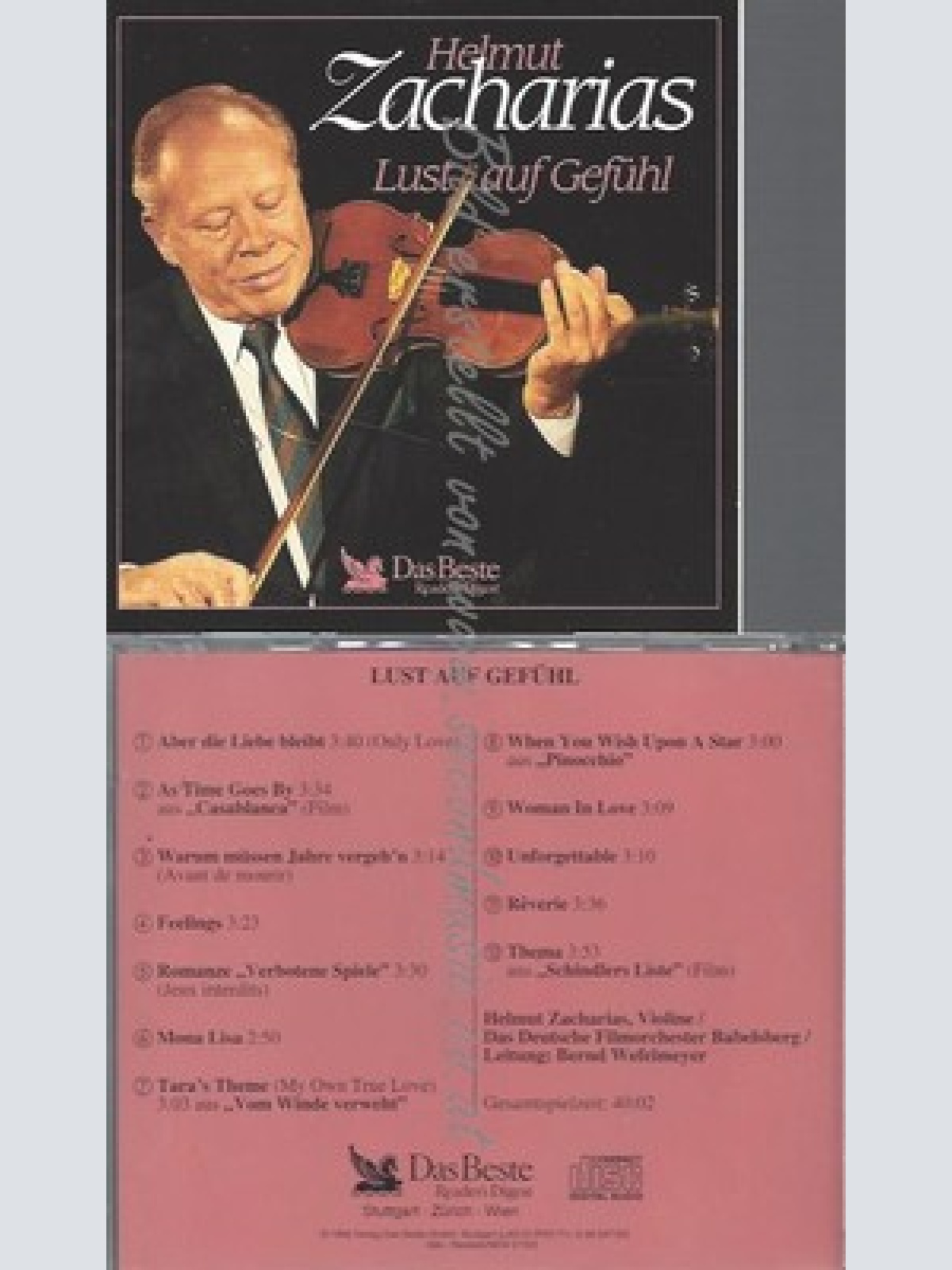 CD--HELMUT ZACHARIAS--LUST AUF GEFUEHL