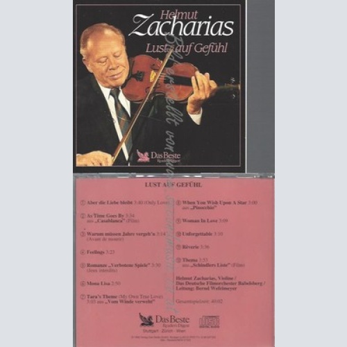 CD--HELMUT ZACHARIAS--LUST AUF GEFUEHL
