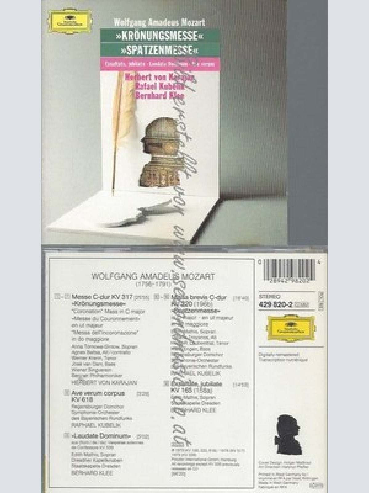 CD--ESSEN KV 220+317/+ / KARAJAN, KUBELIK, BP UND SOBR -- -- AVE VERUM