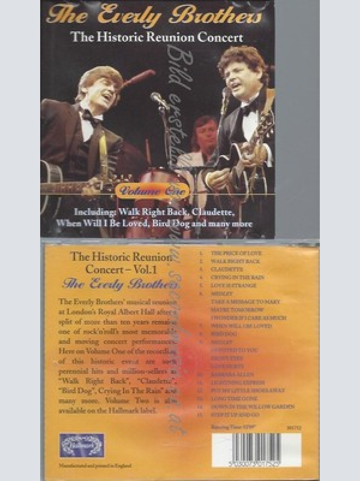 CD--EVERLY BROTHERS -- -- HISTORIC REUNION CONCERT V.1