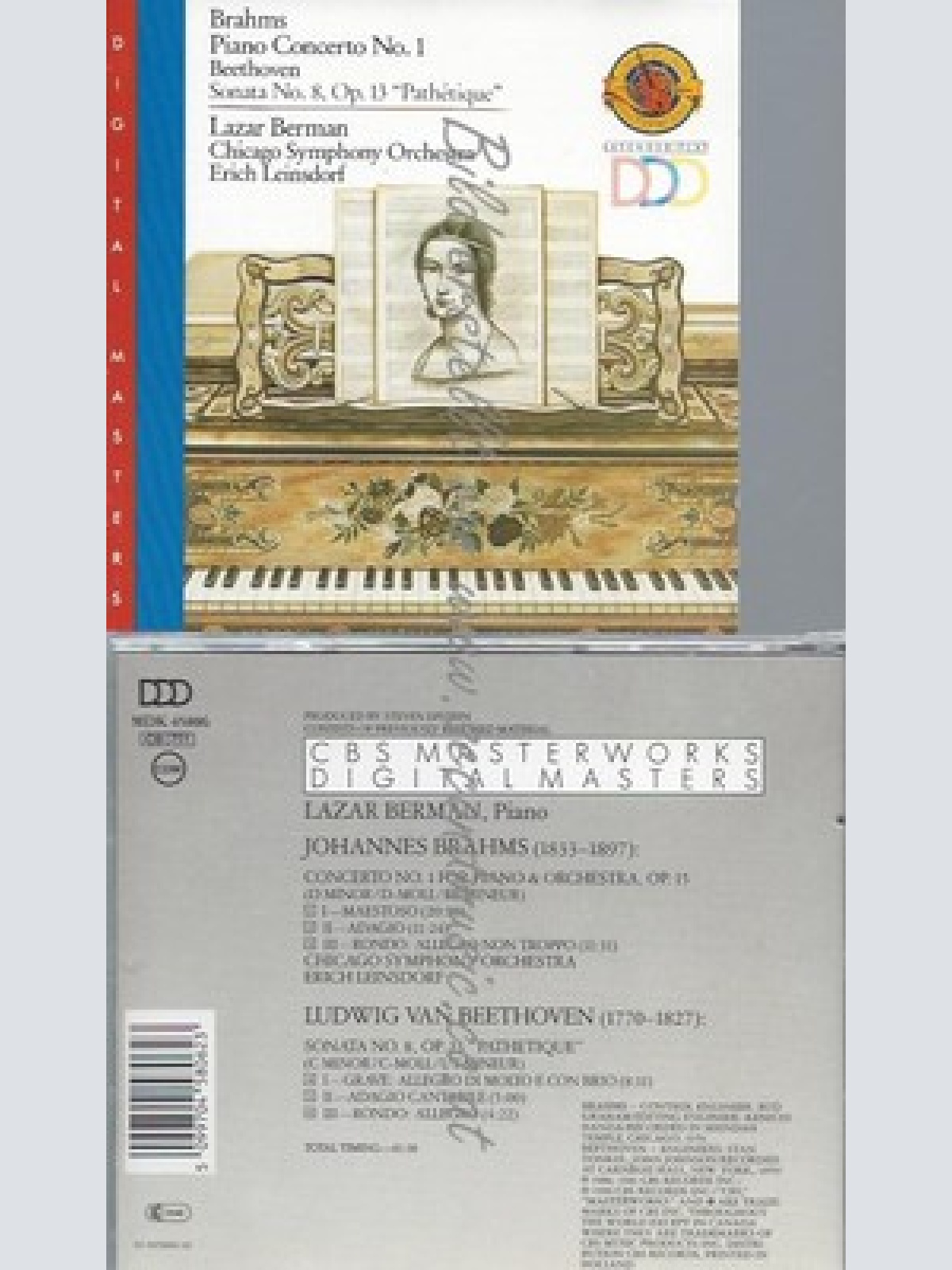 CD--LAZAR BERMAN, JOHANNES BRAHMS, LUD--BRAHMS: PIANO CONCERTO NO. 1 & BEETHOVEN