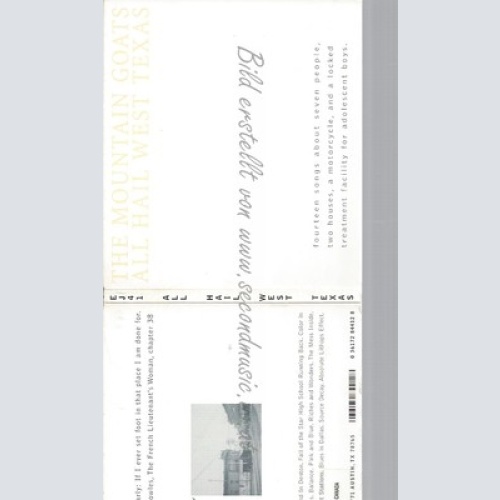 CD--MOUNTAIN GOATS -- -- ALL HAIL WEST TEXAS