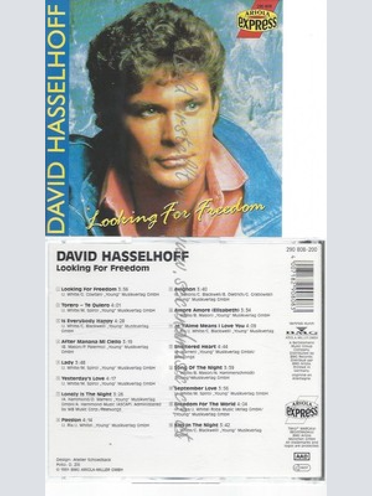 CD--DAVID HASSELHOFF -- -- LOOKING FOR FREEDOM --
