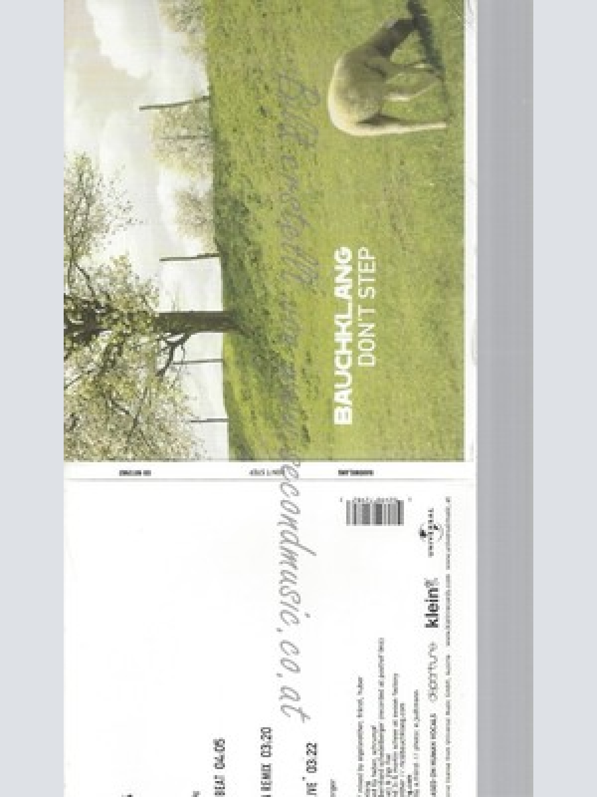 CD--BAUCHKLANG -- --- DON'T STEP EP