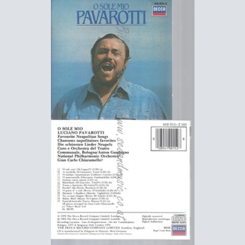 CD--LUCIANO PAVAROTTI UND VARIOUS -- -- -- LUCIANO PAVAROTTI SINGT NEAPOLITANISC