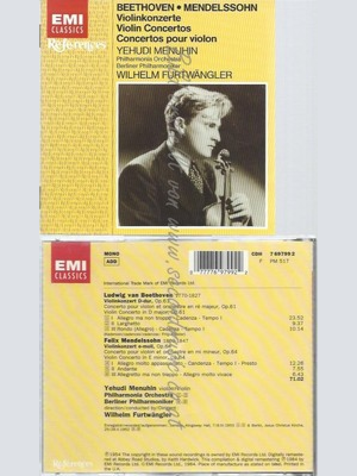 CD--IOL... / MENUHIN, FURTWAENGLER, POL UND BP -- -- VIOLINKON.OP.61