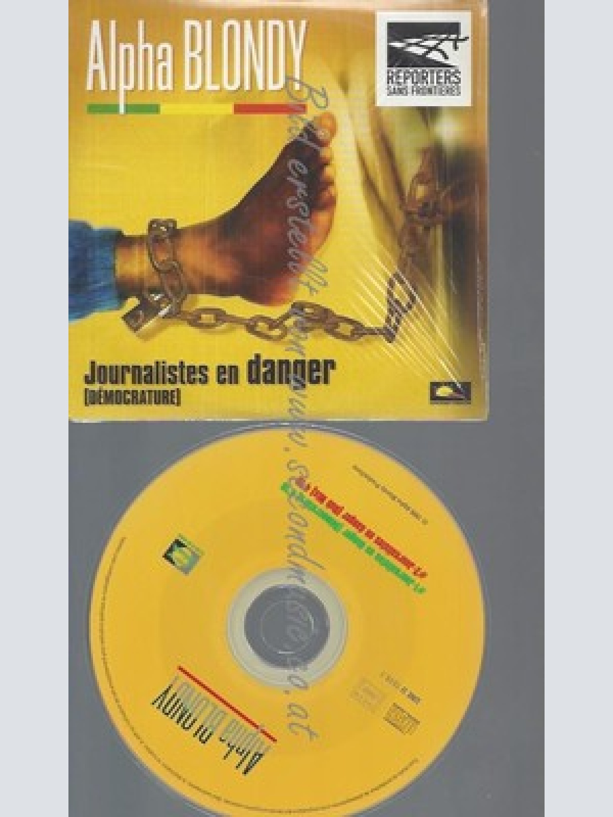 CD--ALPHA BLONDY--JOURNALISTES EN DANGER -DEMOCRATURE-SINGLE