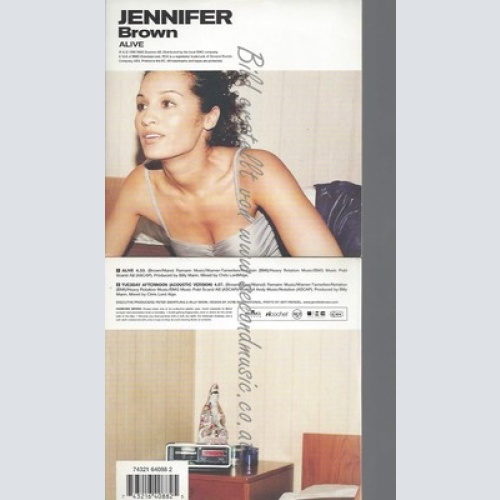 CD--JENNIFER BROWN--ALIVE 2-TRACK CARD SLEEVE 1- ALIVE 2- TUESDAY AFTERNOON -ACO