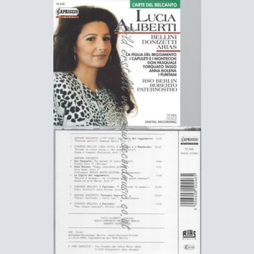 CD--LUCIA ALIBERTI UND VINCENZO BELLINI--L'ARTE DEL BELCANTO