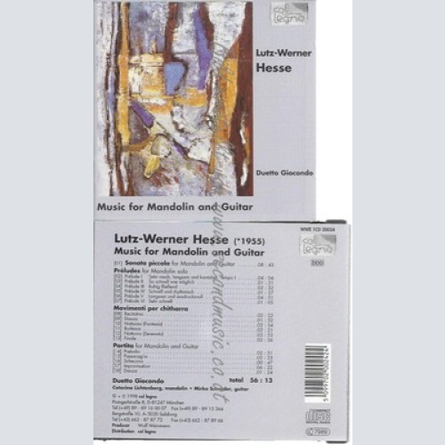 CD--DUETTO GIOCONDO UND HESSE,L.W.--MUSIC FOR MANDOLIN AND GUITAR
