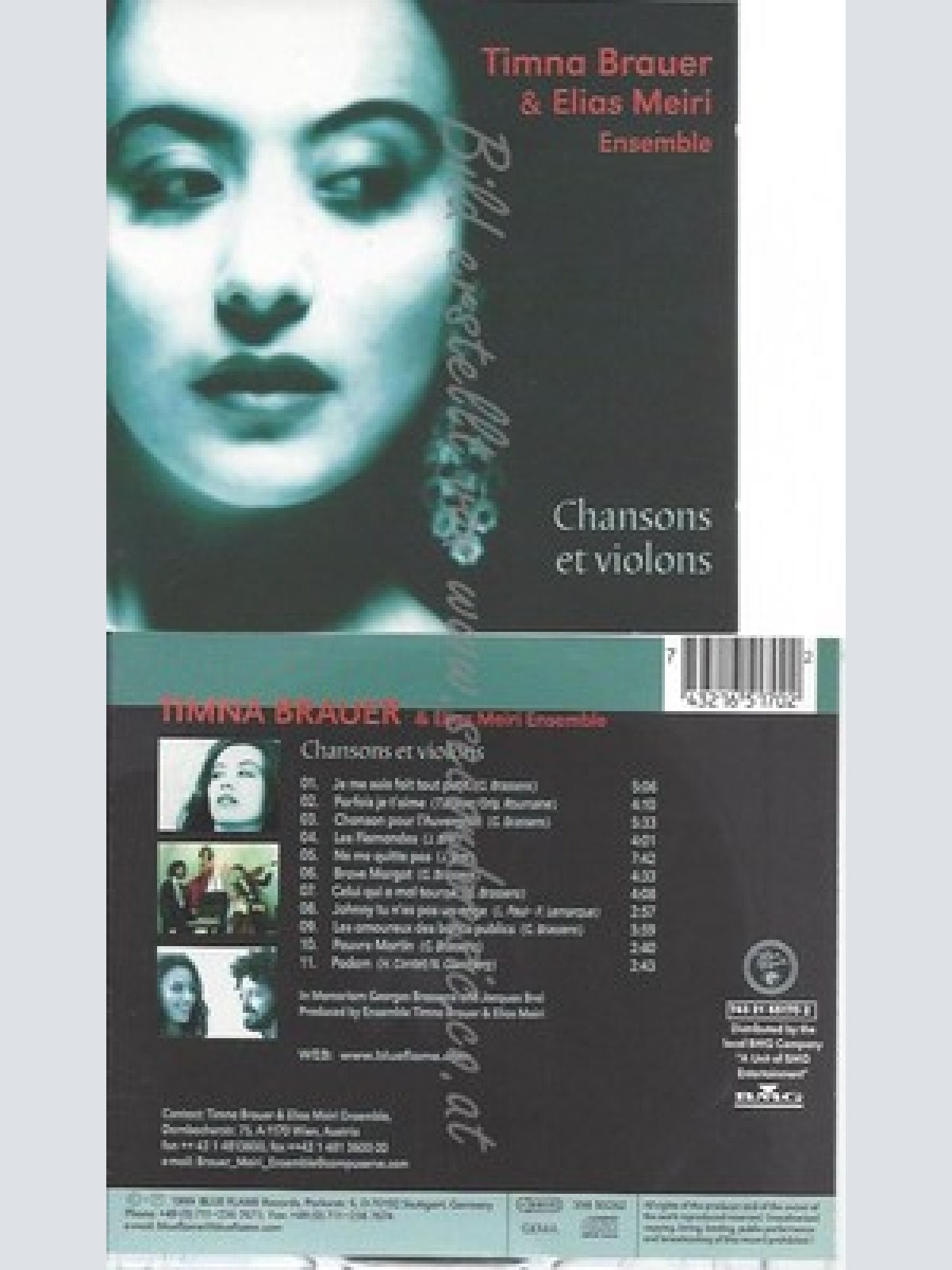 CD--TIMNA BRAUER--CHANSONS ET VIOLONS