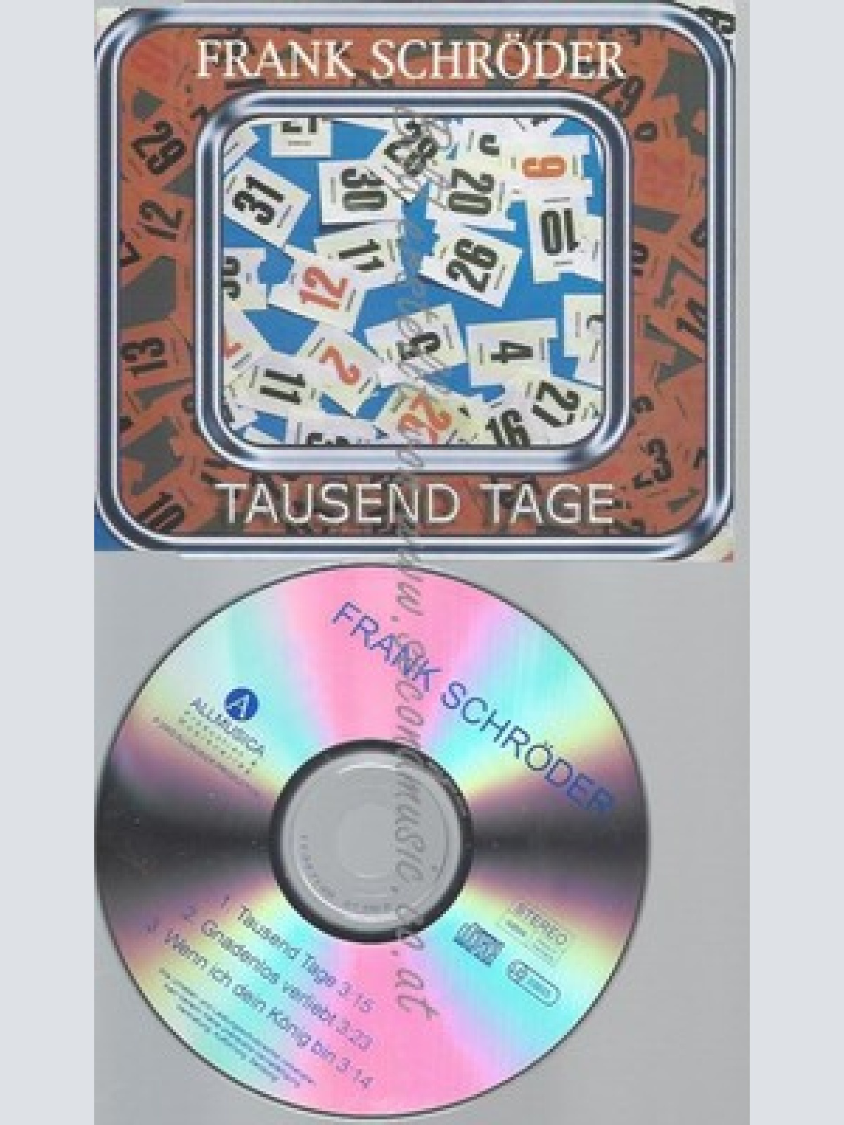 CD--SCHROEDER,FRANK--TAUSEND TAGE | SINGLE