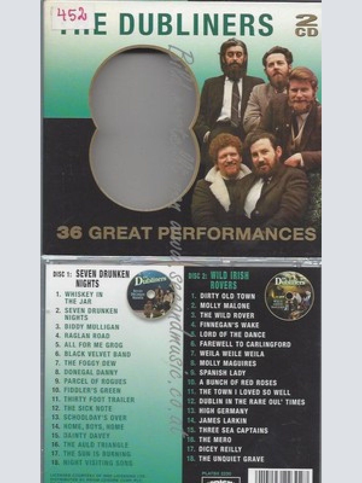 CD--THE DUBLINERS--36 GREAT PERFORMANCES
