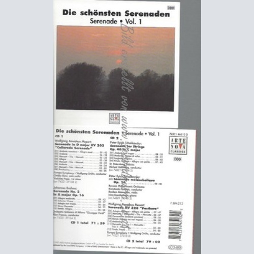 CD--VARIOUS UND VARIOUS -KOMPONIST- - - - DOPPEL-CD -- DIE SCHÖNSTEN SERENADEN 1