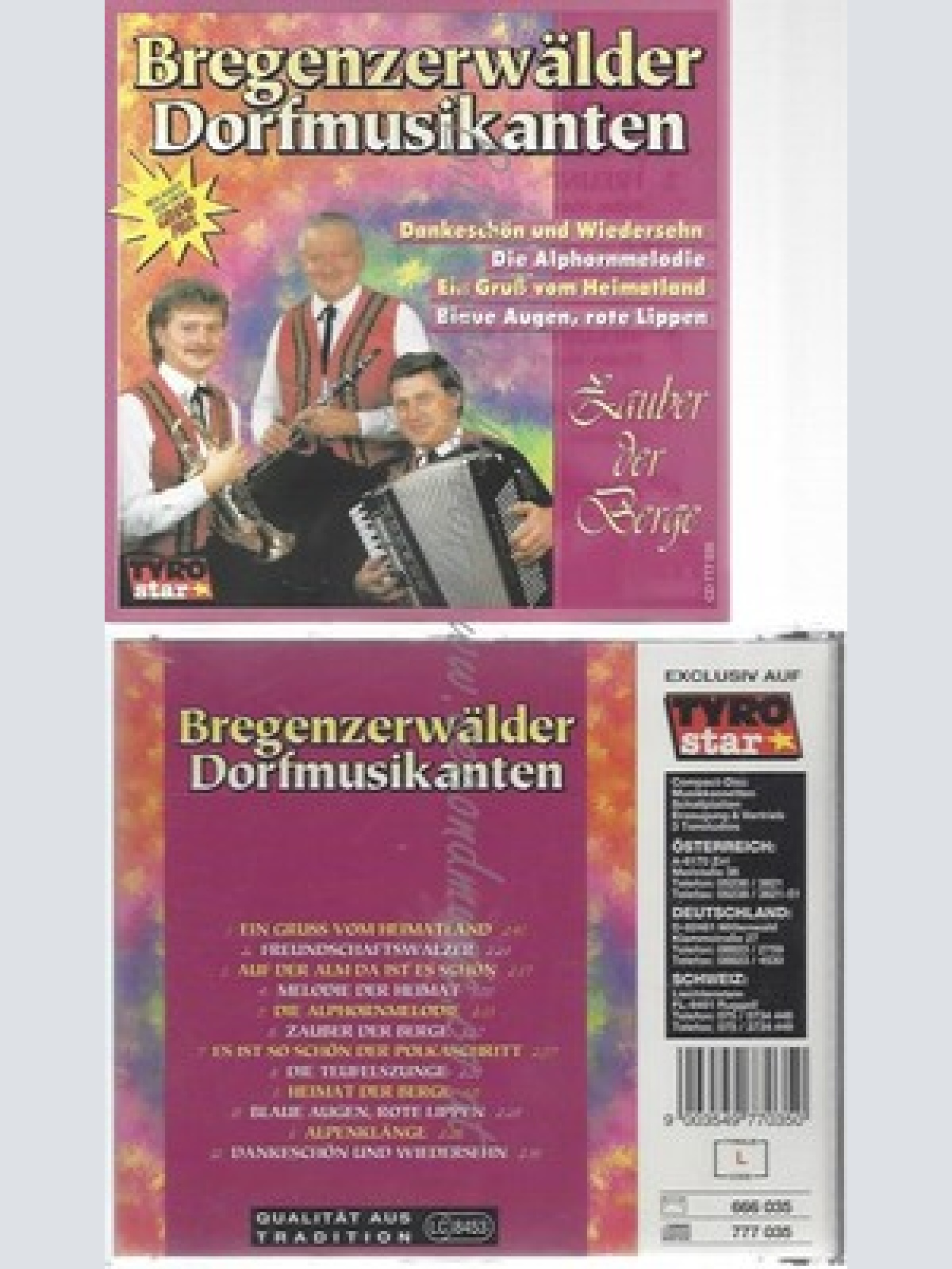 CD--BREGENZWAELDER DORFMUSIKANTEN--ZAUBER DER BERGE