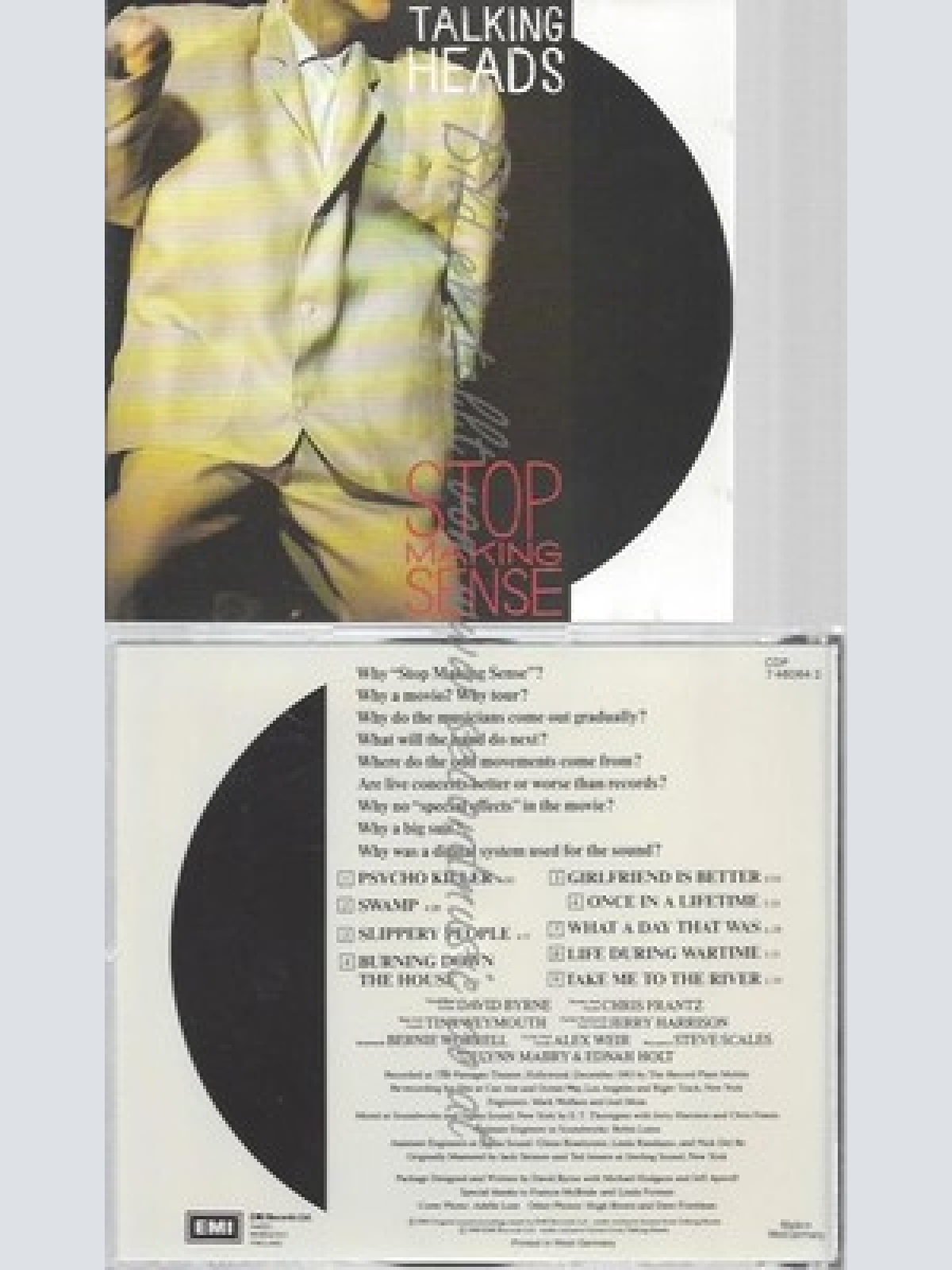 CD--TALKING HEADS--STOP MAKING SENSE--NO EAN