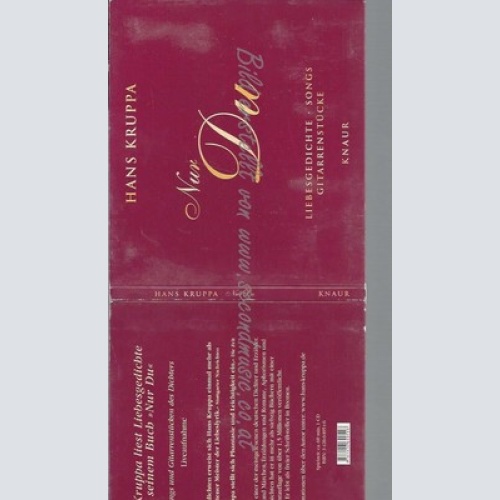 CD--HANS KRUPPA -- --- NUR DU: LIEBESGEDICHTE, SONGS, GITARRENSTUECKE