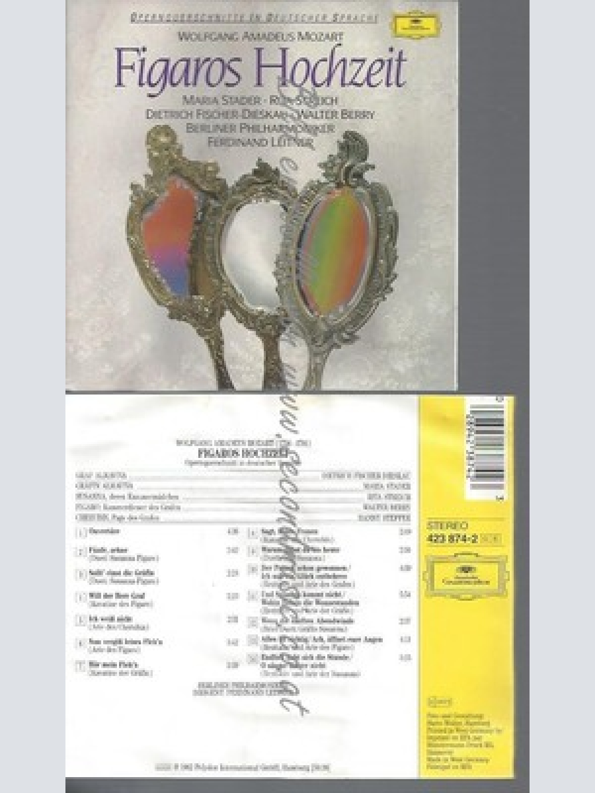 CD--HANNY STEFFEK --, DIETRICH FISCHER--BARITON---FIGAROS HOCHZEIT [QUERSCHNITT