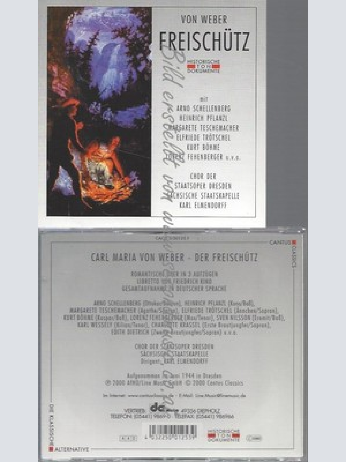 CD--CHOR DER STAATSOPER DRESDEN UND CARL MARIA / WEBER -- -- --CD -- DER FREISCH