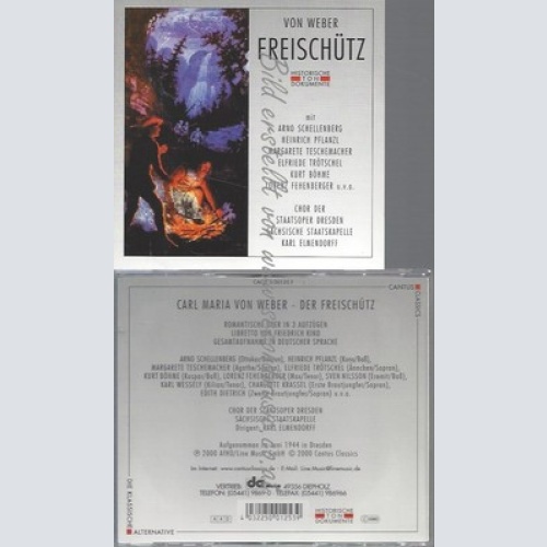 CD--CHOR DER STAATSOPER DRESDEN UND CARL MARIA / WEBER -- -- --CD -- DER FREISCH