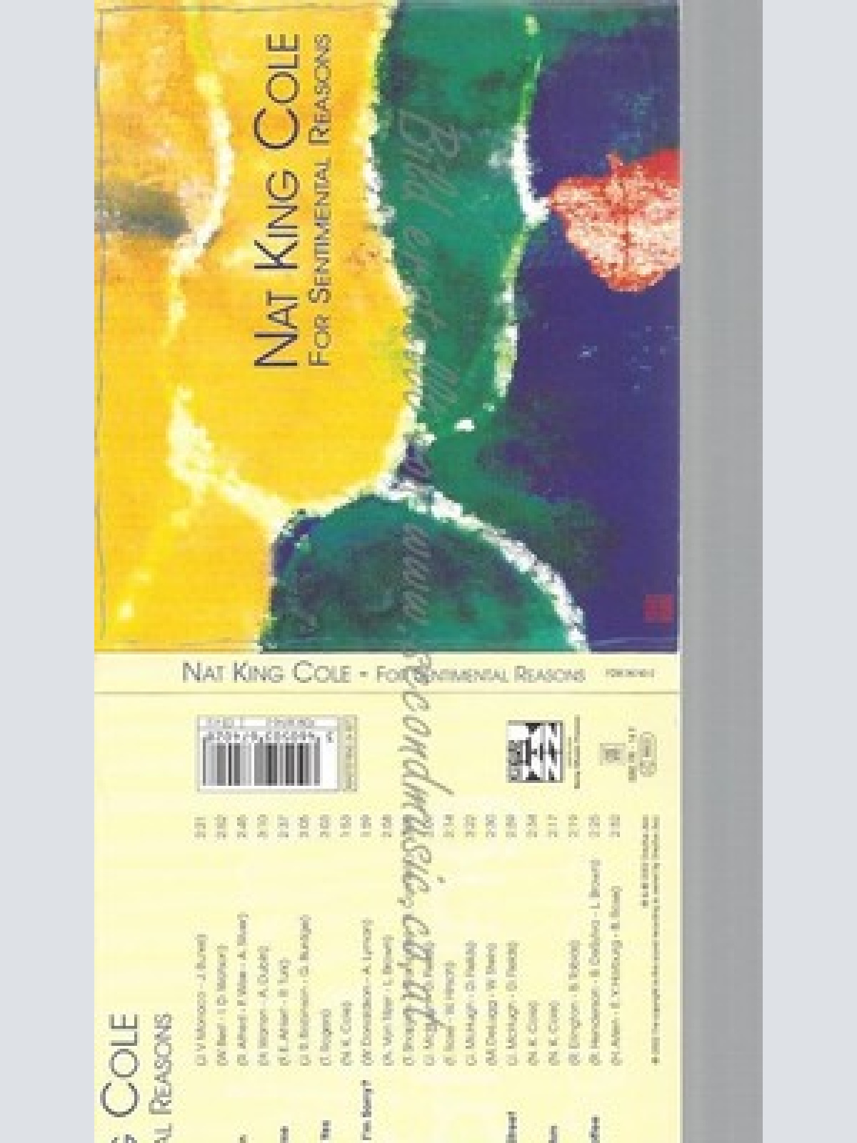 CD--NAT KING COLE -- -- FOR SENTIMENTAL REASONS-JAZZ REFERENCE