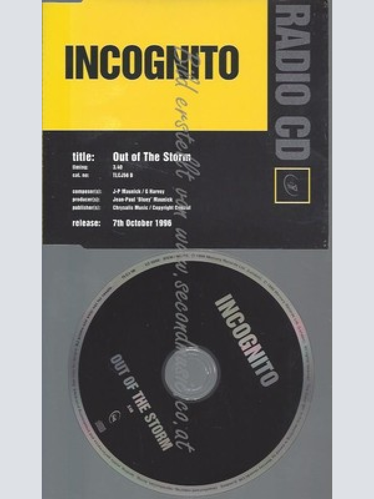 CD--PROMO--INCOGNITO--OUT OF THE STORM