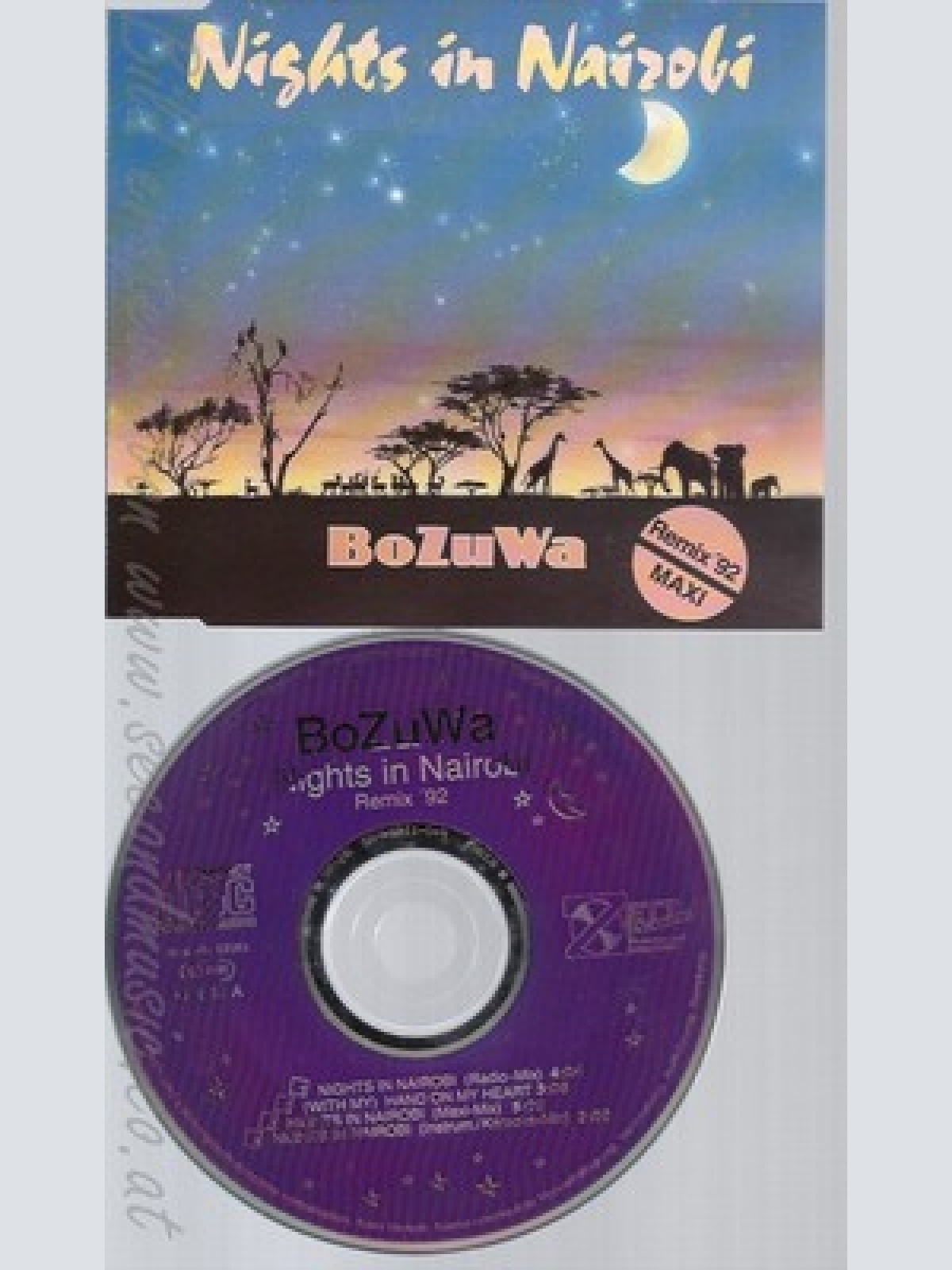 CD--BO ZU WA - SINGLE -- NIGHTS IN NAIROBI -REMIX '92-