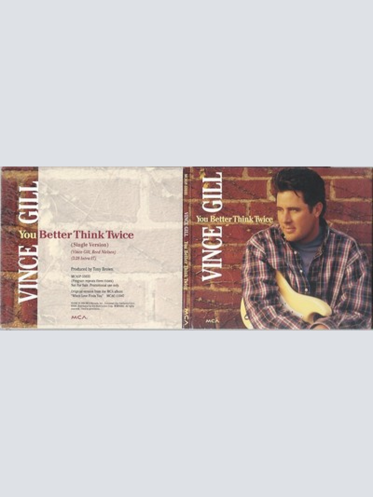 CD--VINCE GILL--YO BETTER THINK TWICE--