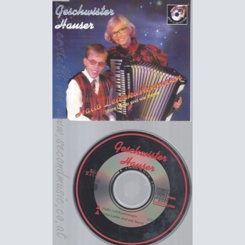 CD--GESCHWISTER HAUSER - SINGLE -- HALLO, LEIERKASTENMANN