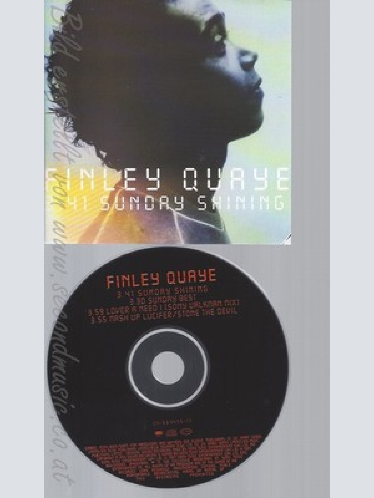 CD--FINLEY QUAYE - - SINGLE -- SUNDAY SHINING