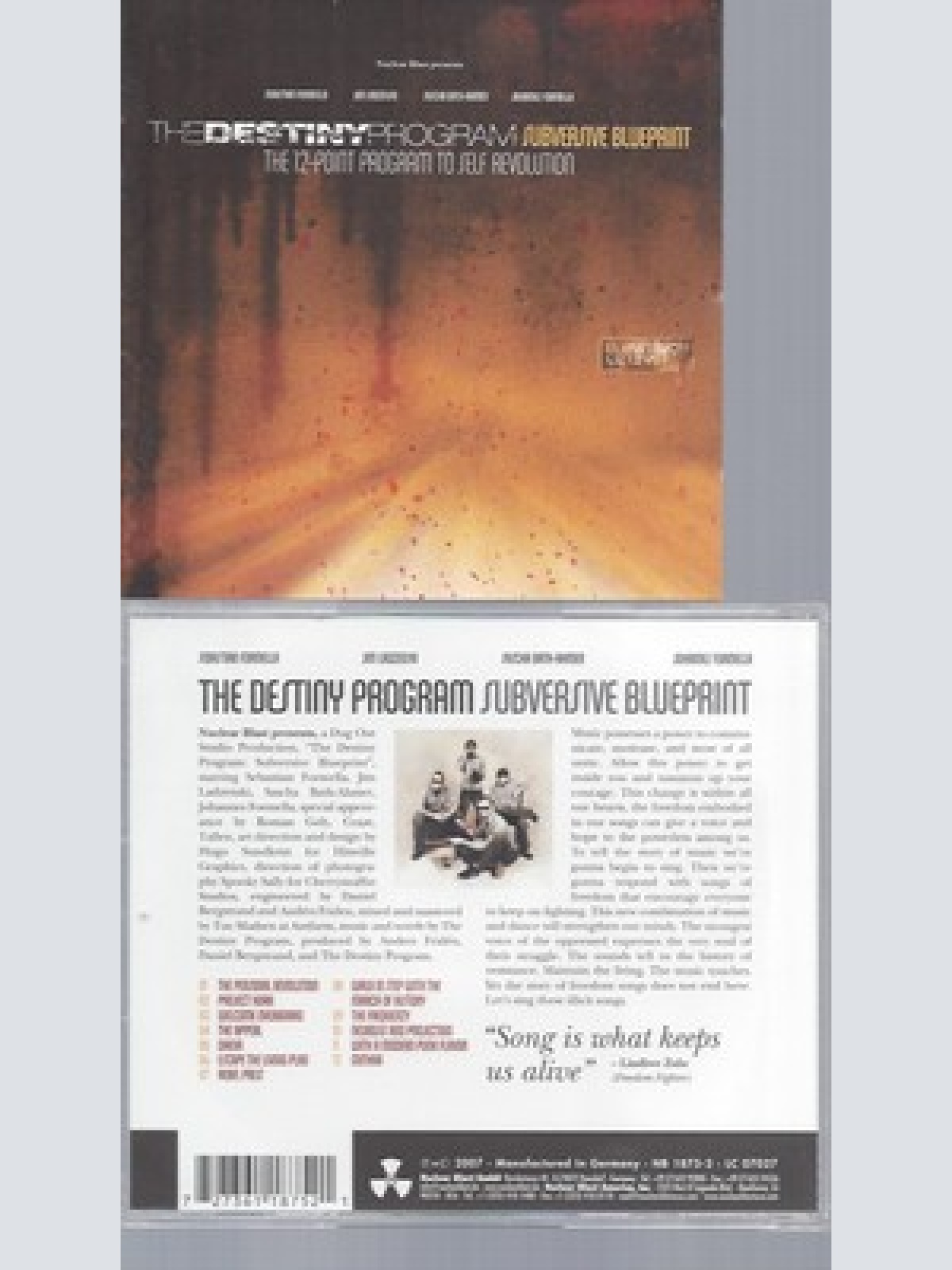 CD--THE DESTINY PROGRAM -2007- -- SUBVERSIVE BLUEPRINT