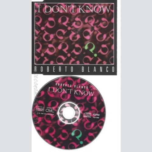 CD--ROBERTO BLANCO -- --- I DON'T KNOW