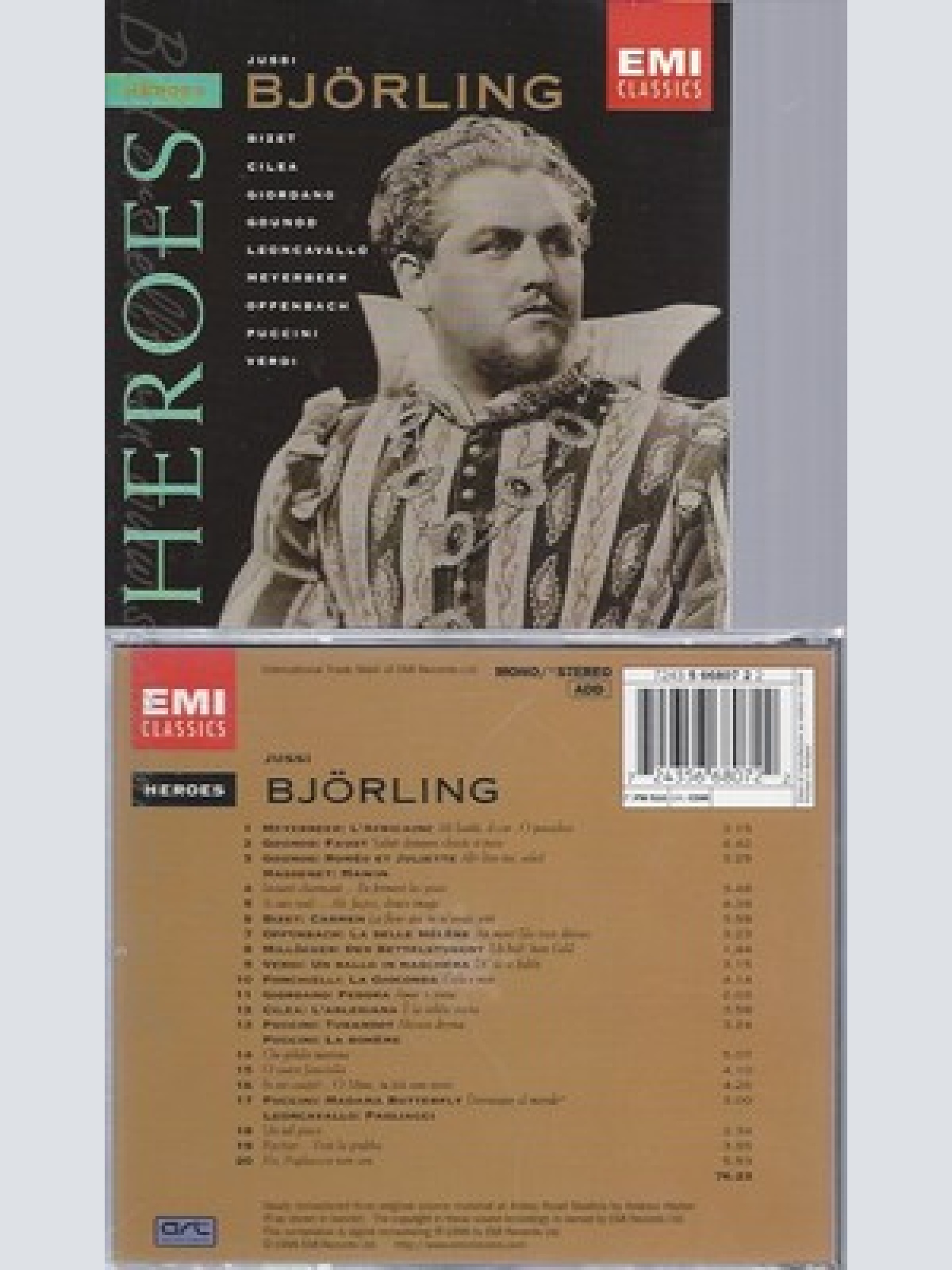 CD--JUSSI BJÖRLING, GEORGES BIZET --, CILEA UND GIORDANO -- -- OPERA HERÖS - JUS