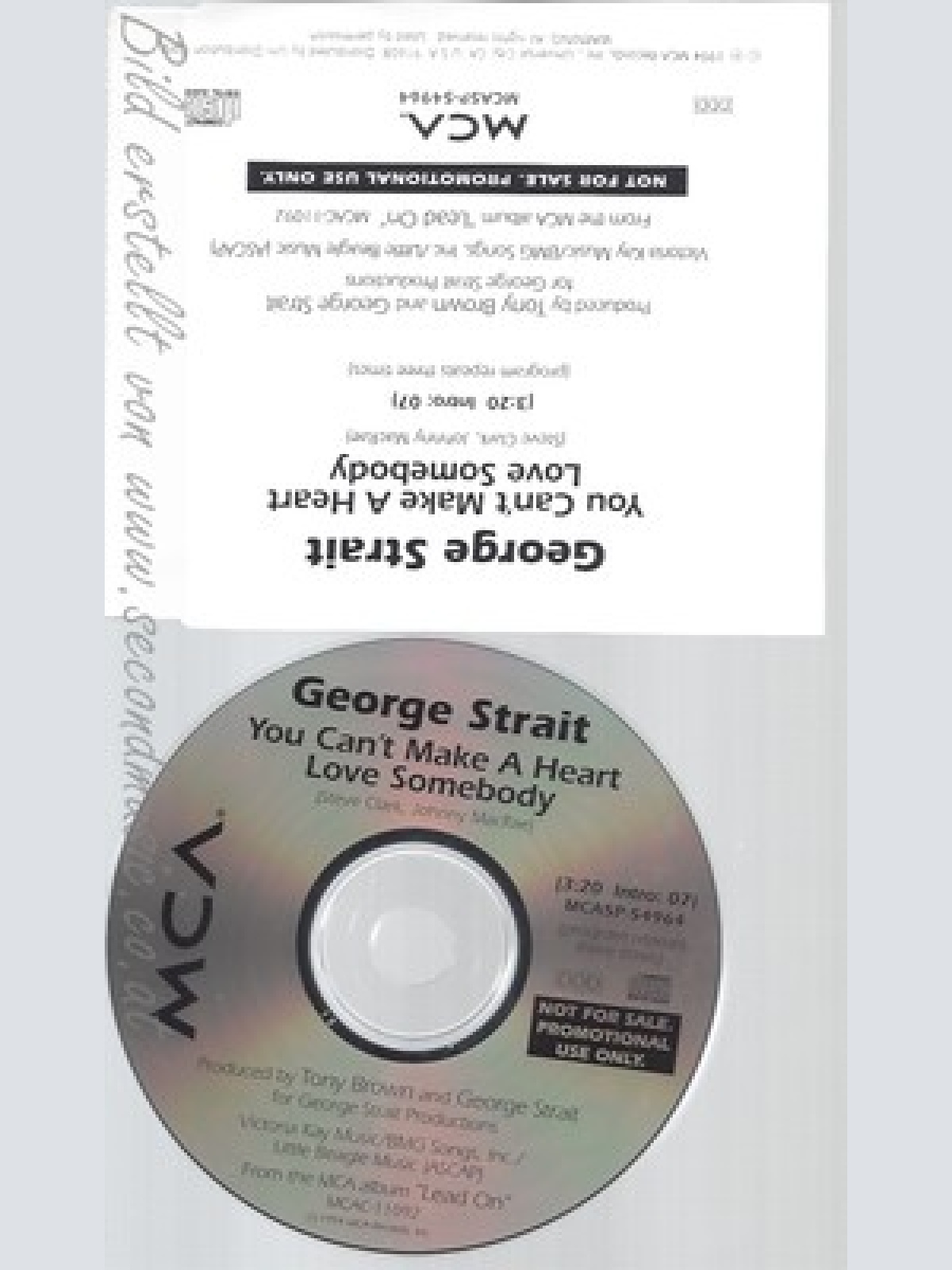 CD--GEORGE STRAIT--YOU CAN'T MAKE A HEART LOVE SOMEBODY--PROMO