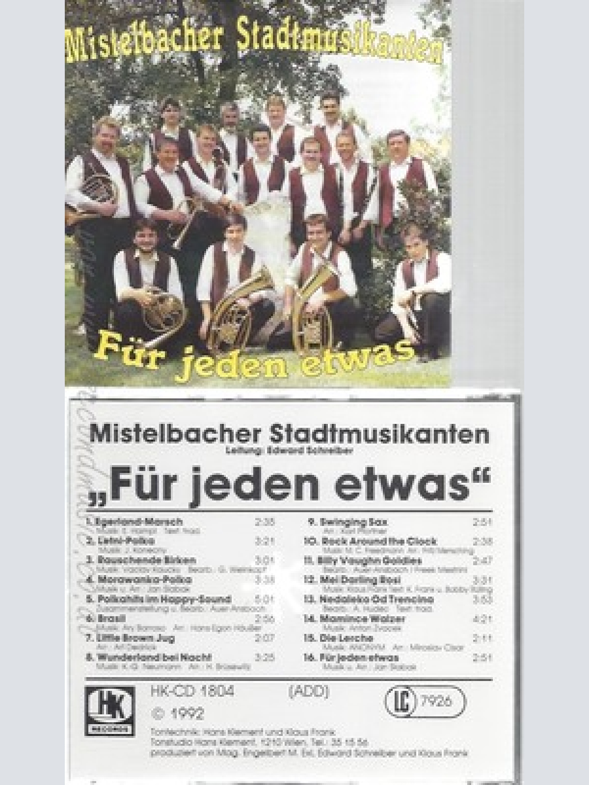 CD--MISTELBACHER STADTMUSIKANTEN--FÜR JEDEN ETWAS