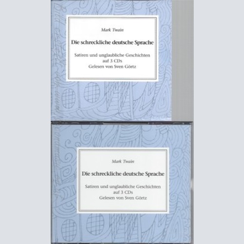 CD--SVEN GÖRTZ UND MARK TWAIN -- --SET -- M. TWAIN: DIE SCHRECKLICHE DEUTSCHE SP