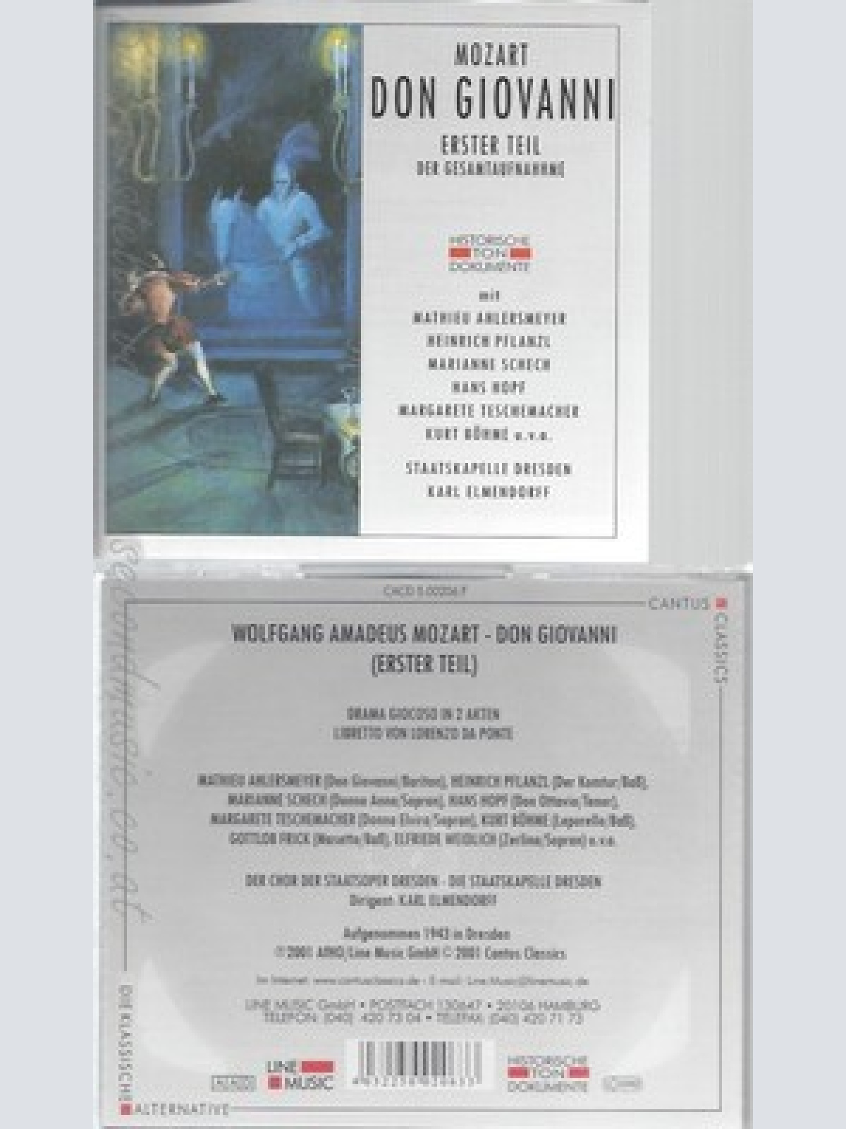 CD--CHOR D.STAATSOPER DRESDEN UND WOLFGANG AMADEU--MOZART: DON GIOVANNI --1. AKT